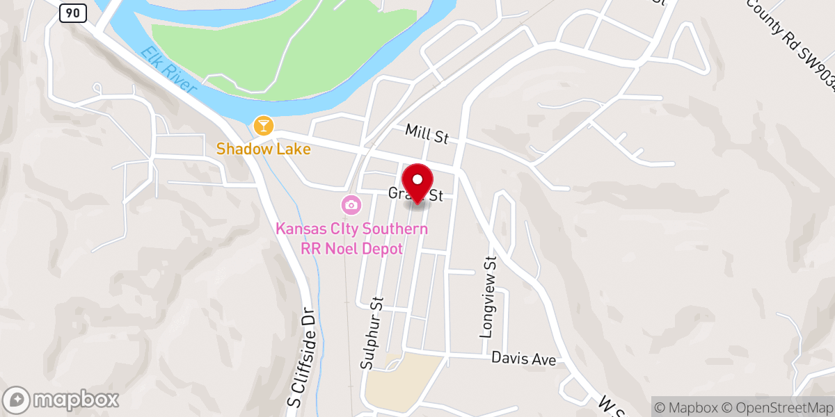 Map showing location of First Baptist Church