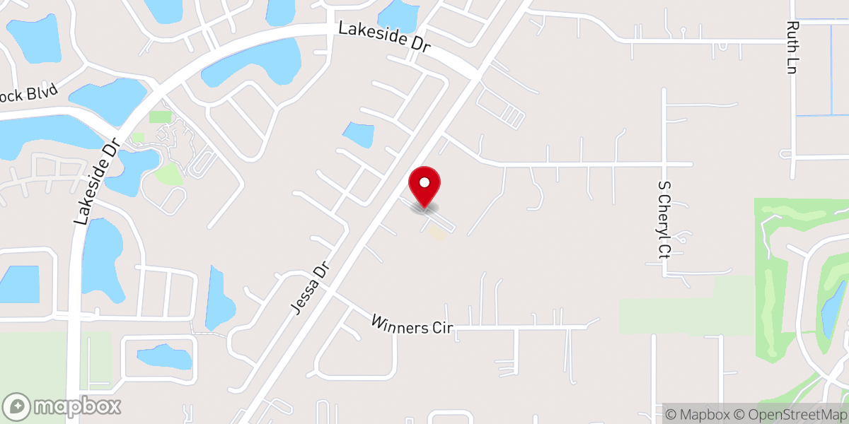 Map showing location of Primera Iglesia Cristiana en Kissimmee Asambleas de Dios
