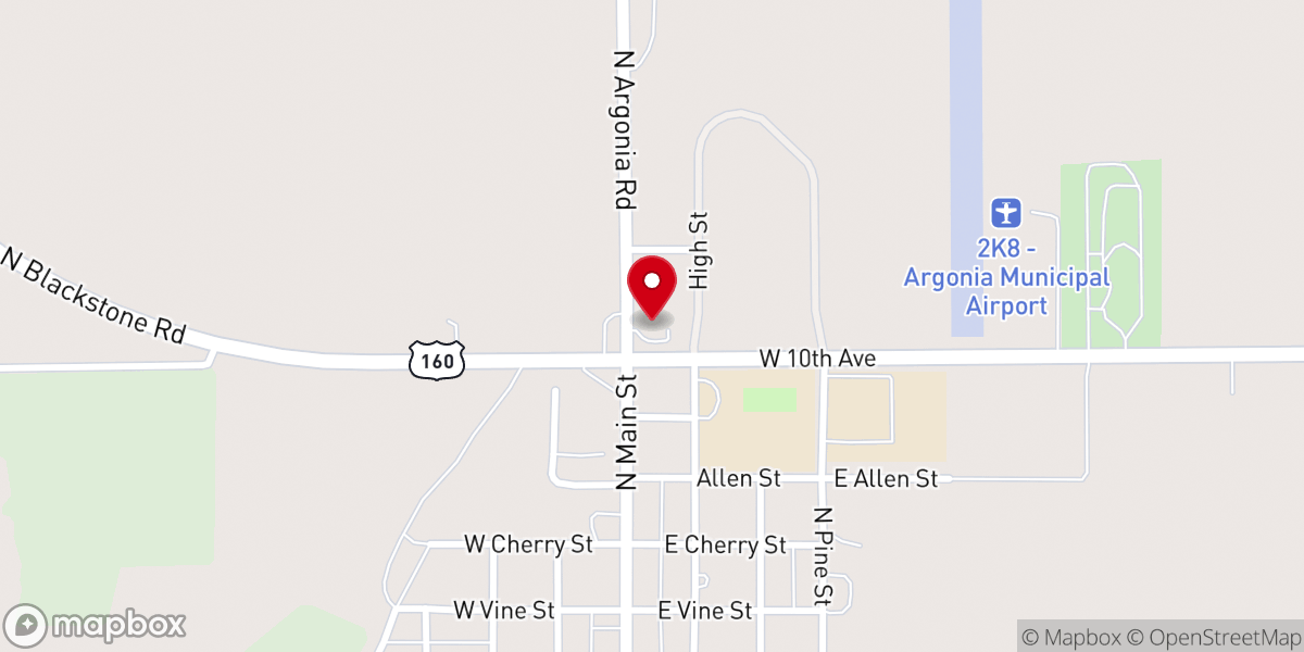 Map showing location of Plains Church
