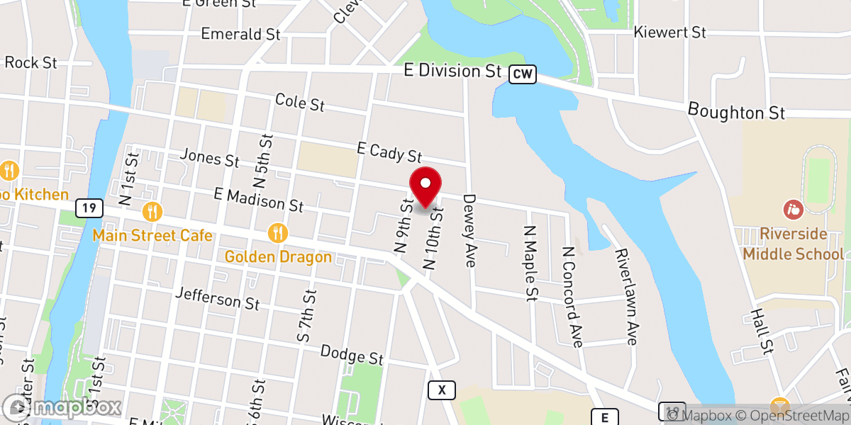 Map showing location of Immanuel Evangelical Lutheran Church - ELCA