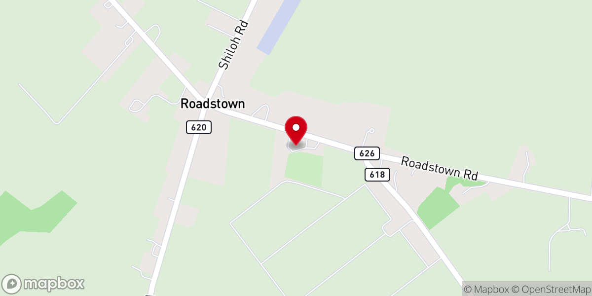 Map showing location of Cohansey Baptist Church