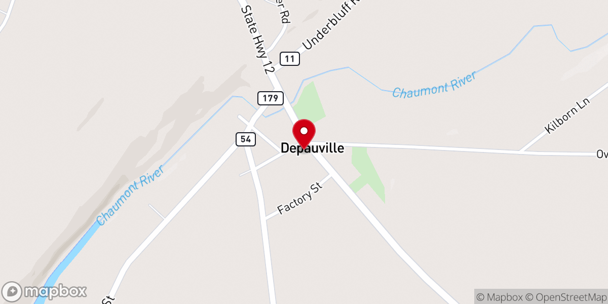 Map showing location of Depauville Food Pantry - Food Distribution Center