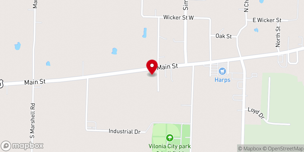 Map showing location of Vilonia Church of the Nazarene