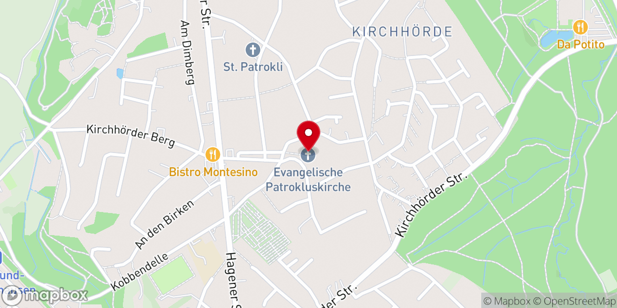 Map showing location of St.-Patroklus-Kirche - Ev. Philippus-Kirchengemeinde Dortmund