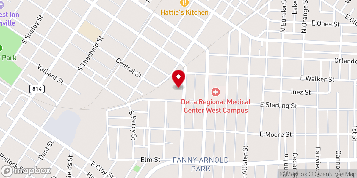 Map showing location of EE Bass Cultural Arts Center