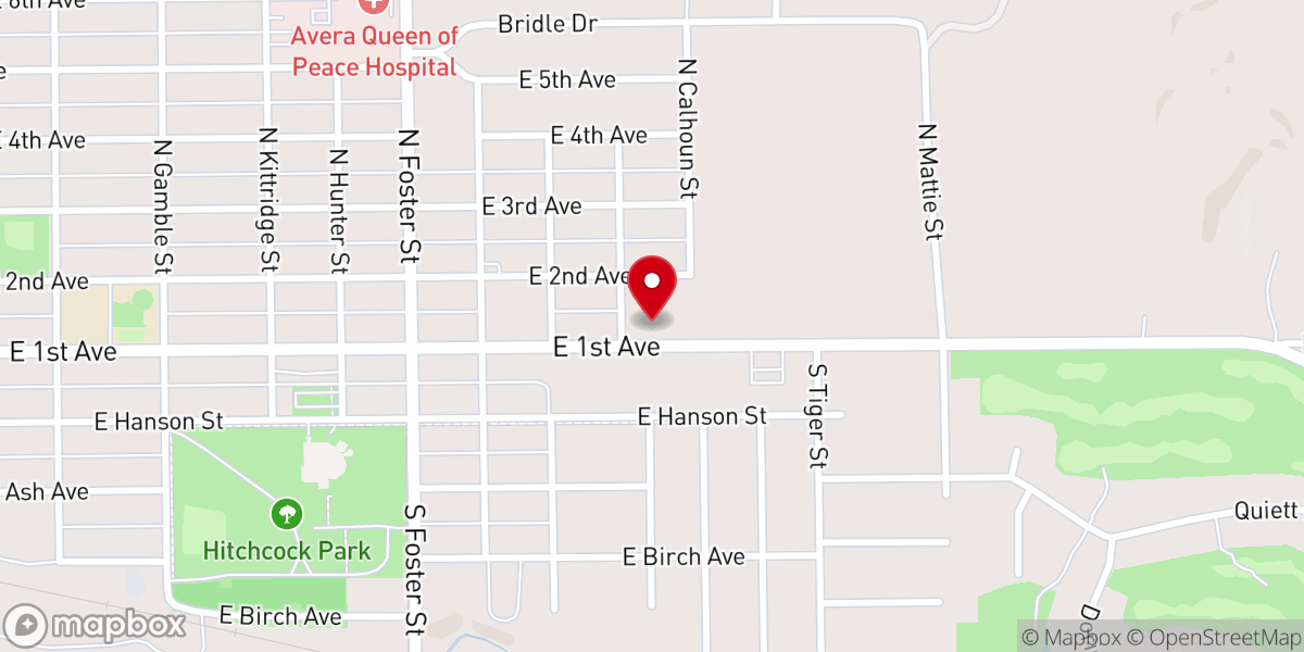Map showing location of Mitchell Church of Christ