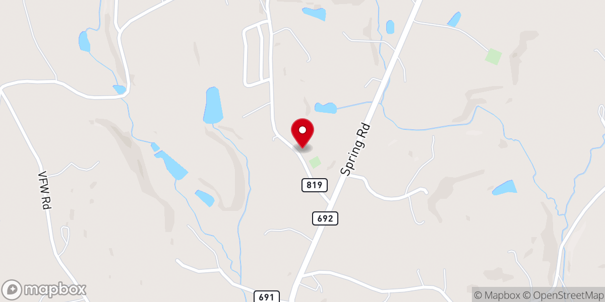Map showing location of New Beginnings Baptist Church