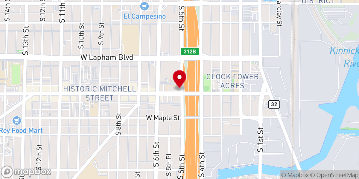 Map showing location of St Stanislaus Church