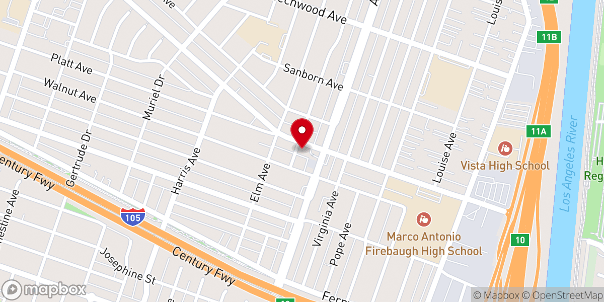 Map showing location of Hope House Assemblies of God