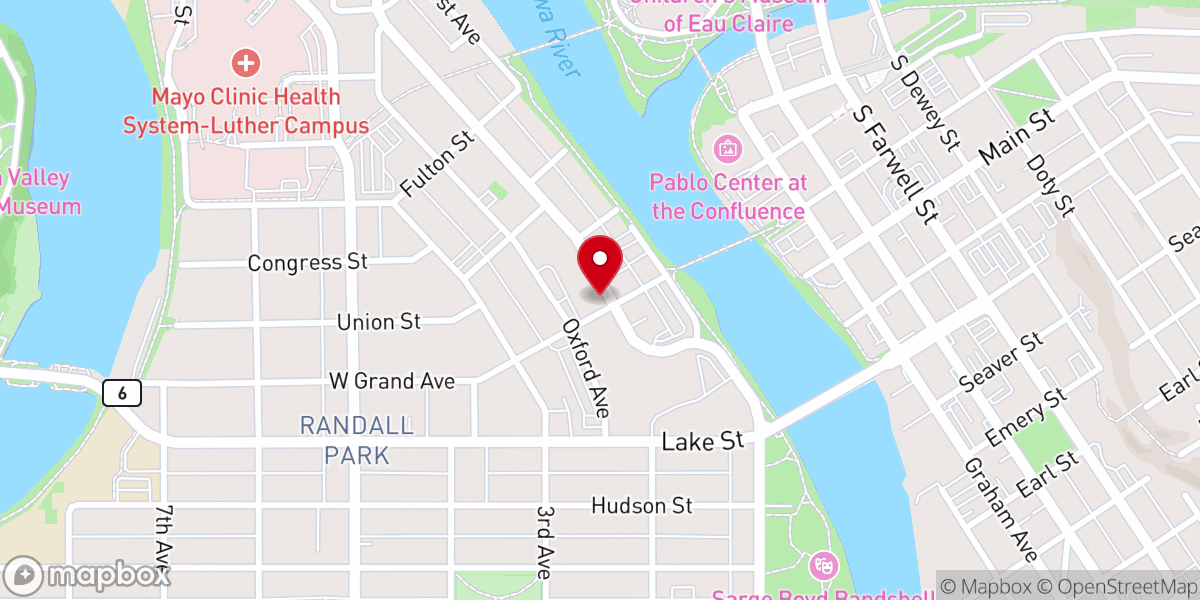 Map showing location of Grace Lutheran Church (ELCA)