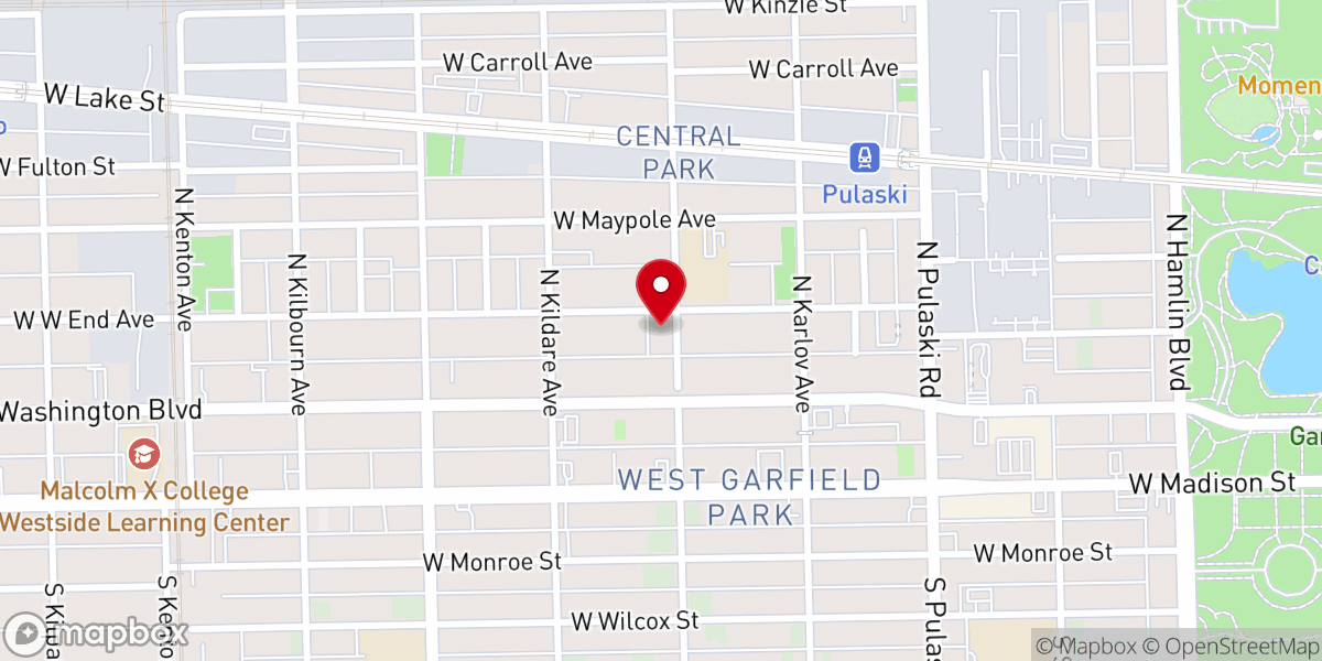 Map showing location of Bethel Lutheran Church