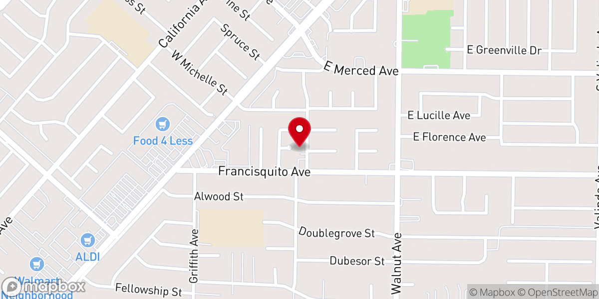 Map showing location of Victory Outreach West Covina