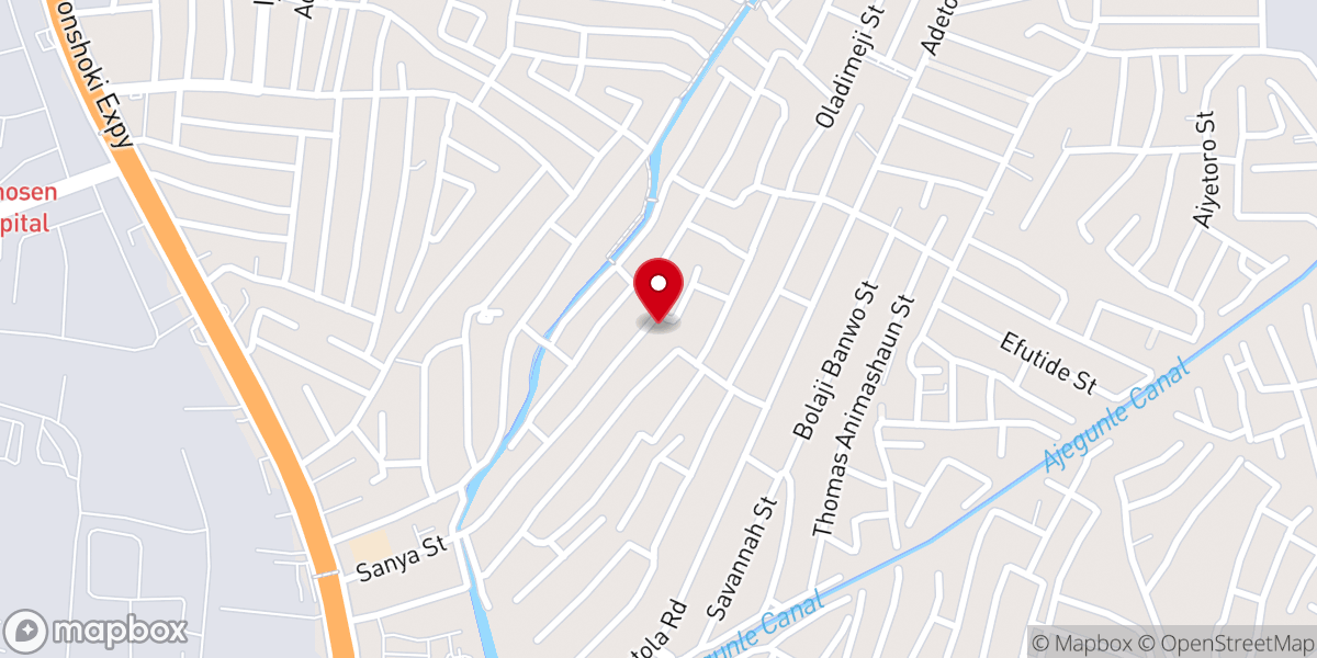 Map showing location of Queen Of The Most Holy Rosary Catholic Church Sanya Aguda
