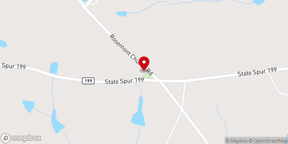 Map showing location of Rosemont Church