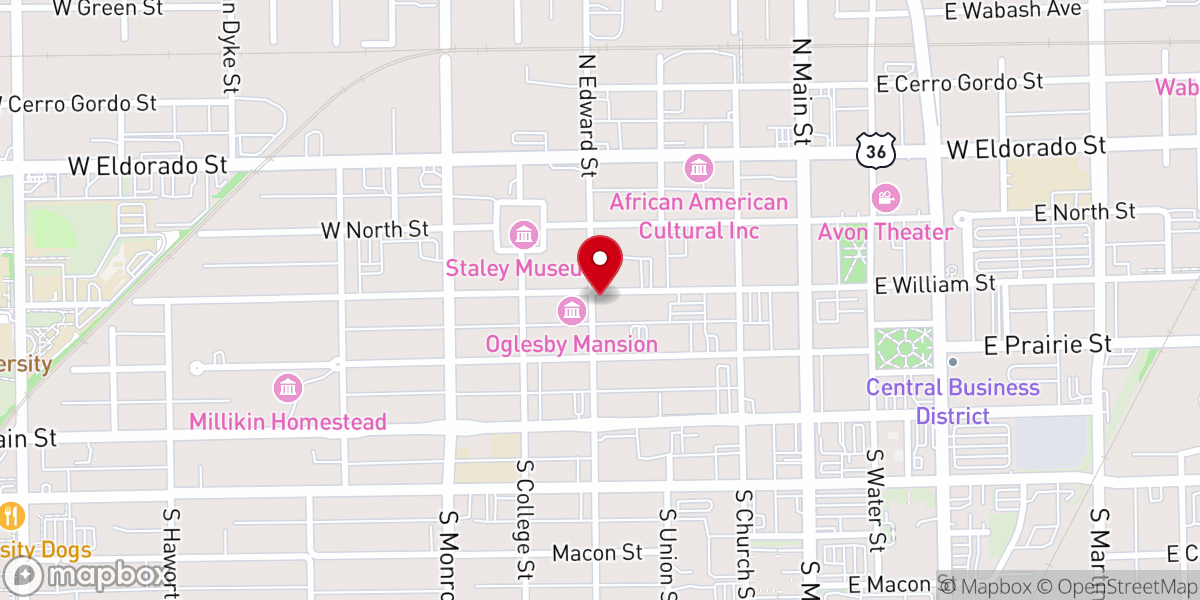 Map showing location of Free Methodist Church