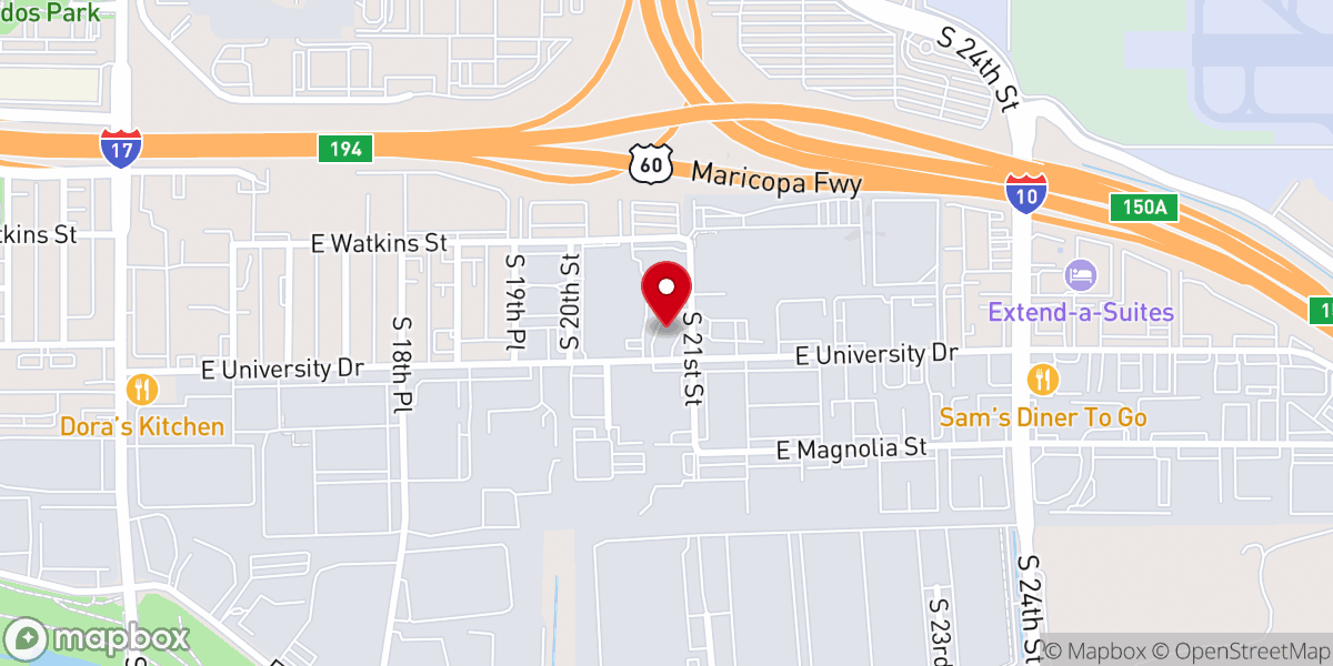 Map showing location of Greater Impact Church