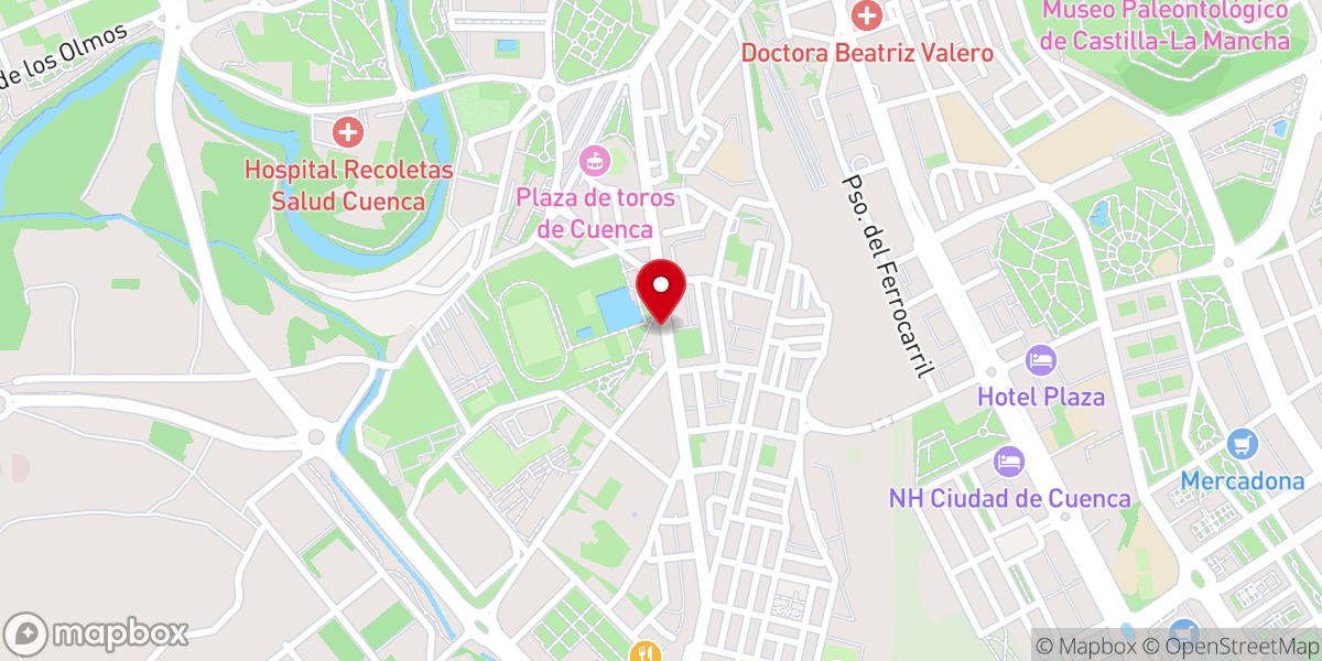 Map showing location of Iglesia Bautista de Cuenca