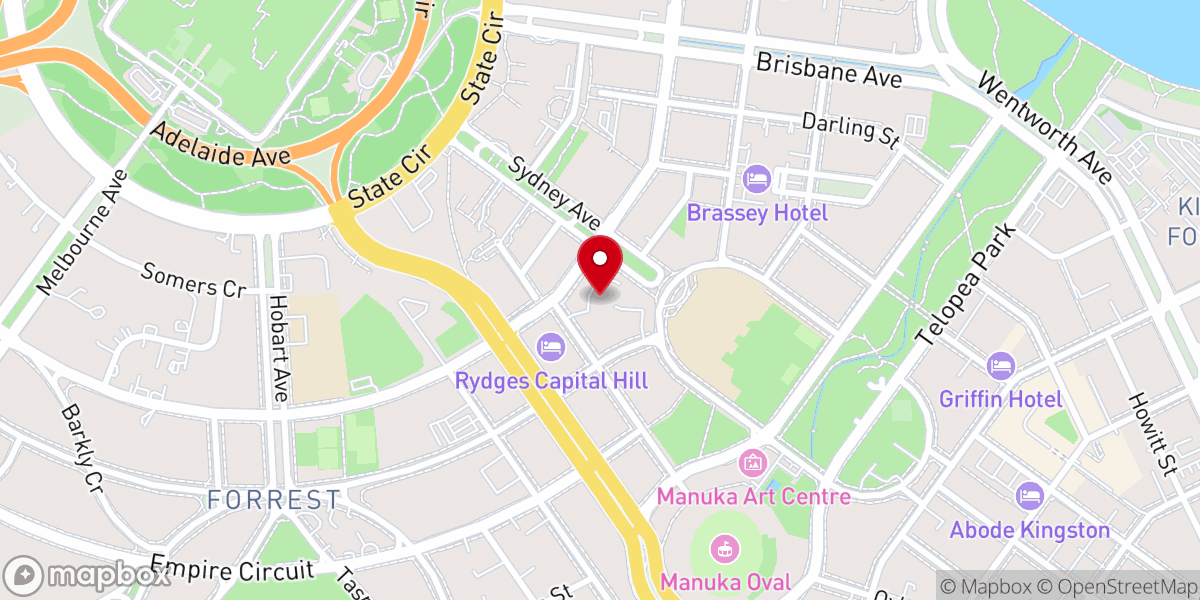 Map showing location of Wesley Uniting Church