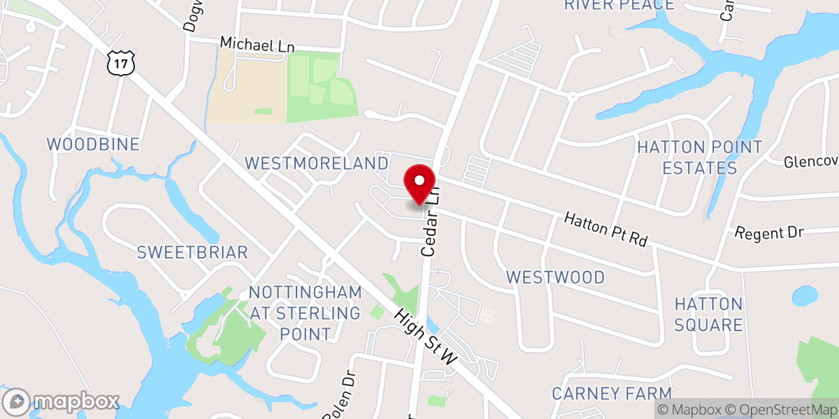 Map showing location of St Christopher's Episcopal Church