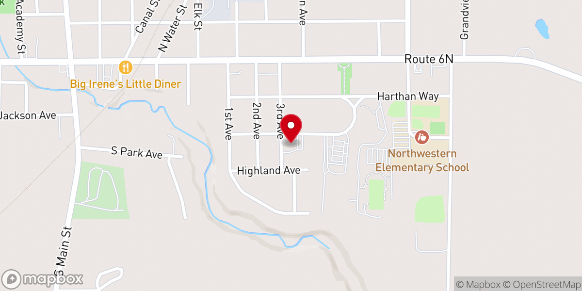 Map showing location of Holy Trinity Lutheran Church and Christian Preschool