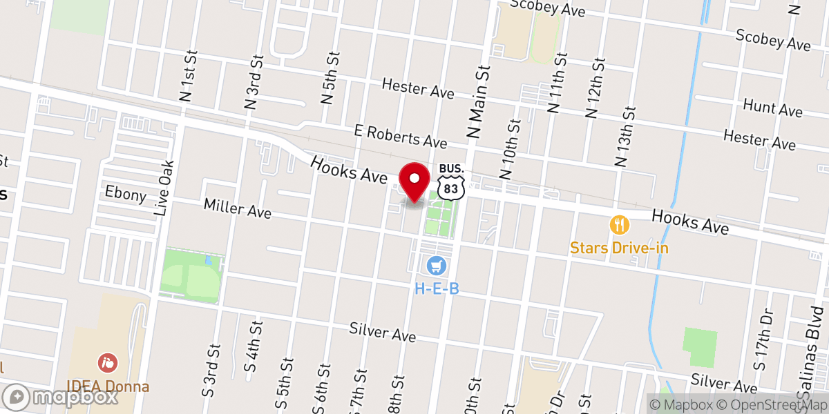 Map showing location of Lords Christian Center