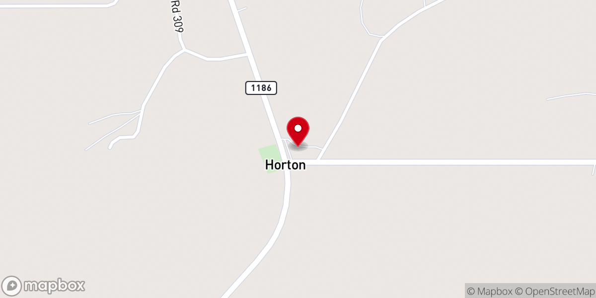 Map showing location of Walnut Springs Church