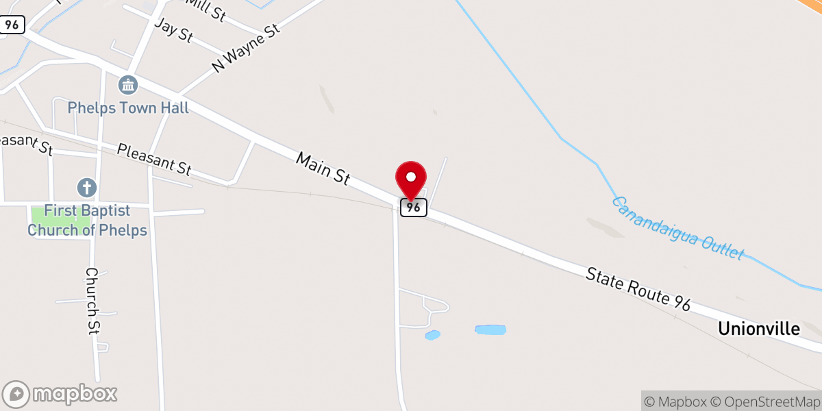 Map showing location of Seeley B. Parish Post 457