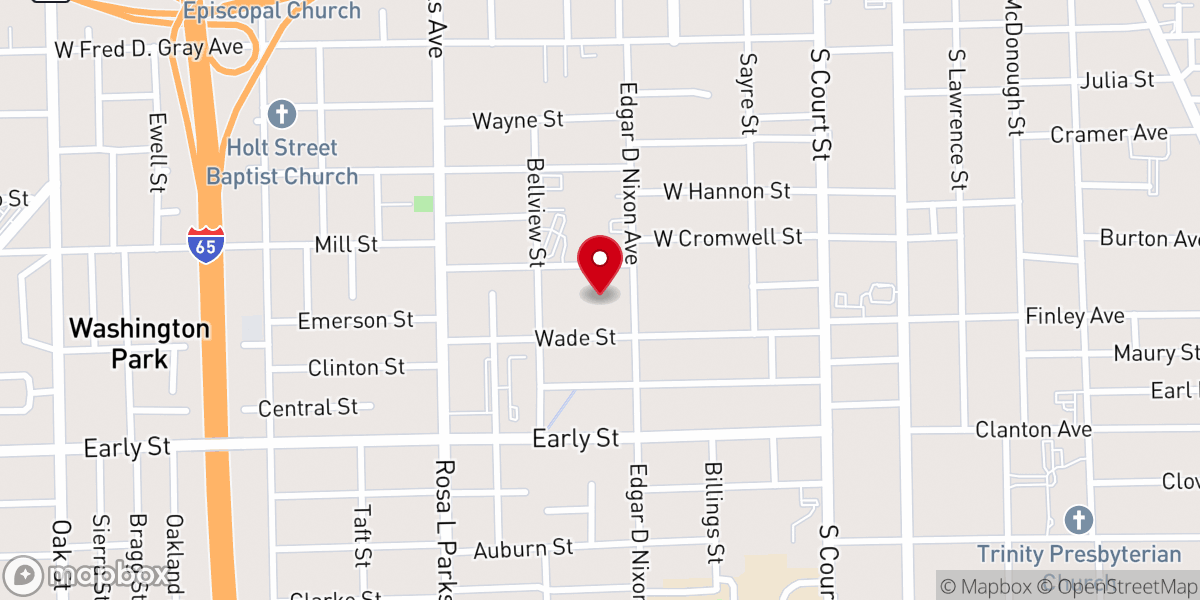 Map showing location of United Christian Church