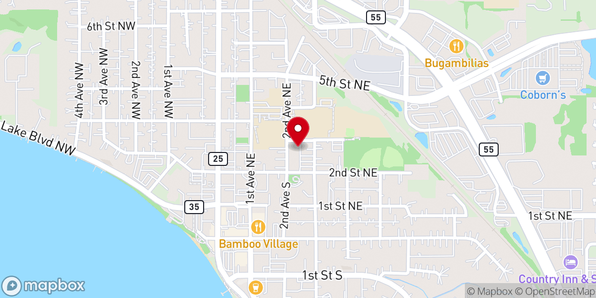 Map showing location of Hope Community
