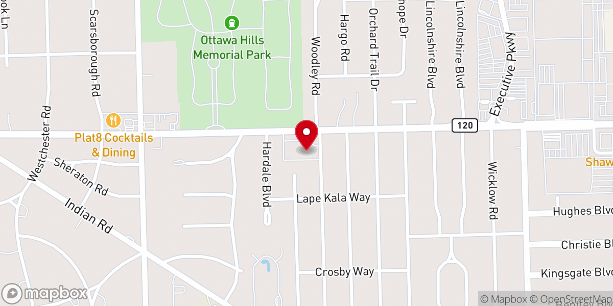 Map showing location of Washington Church