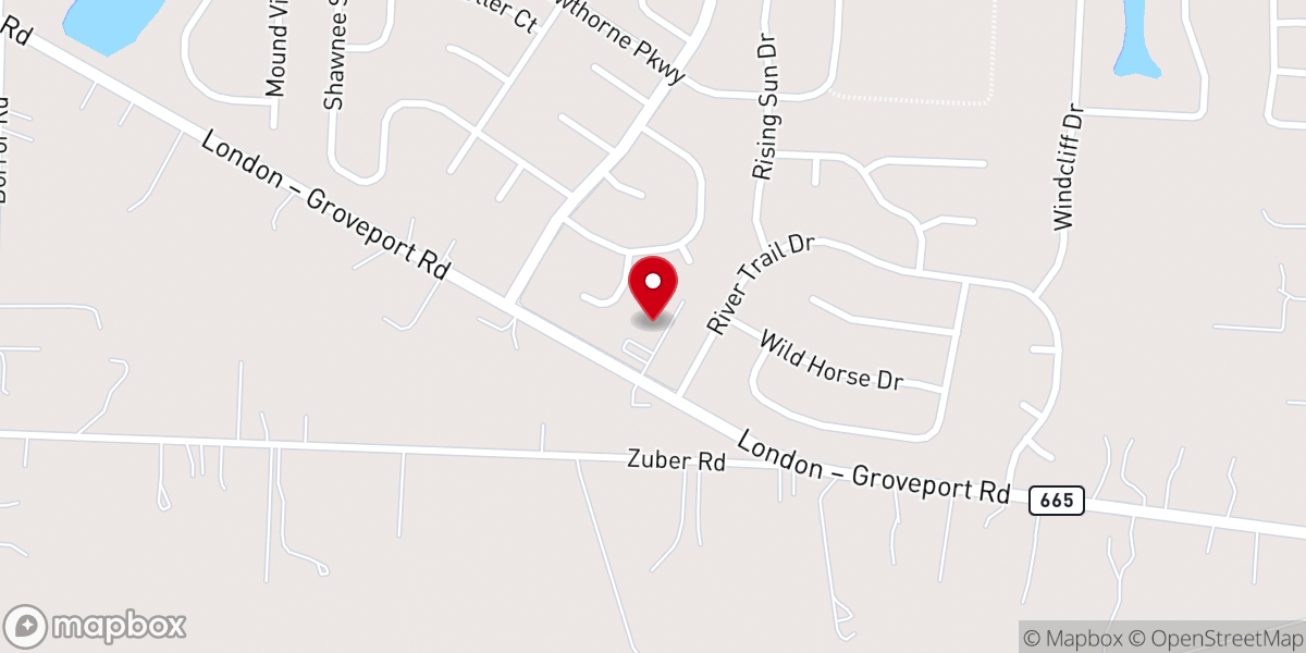 Map showing location of Buckeye Christian Church