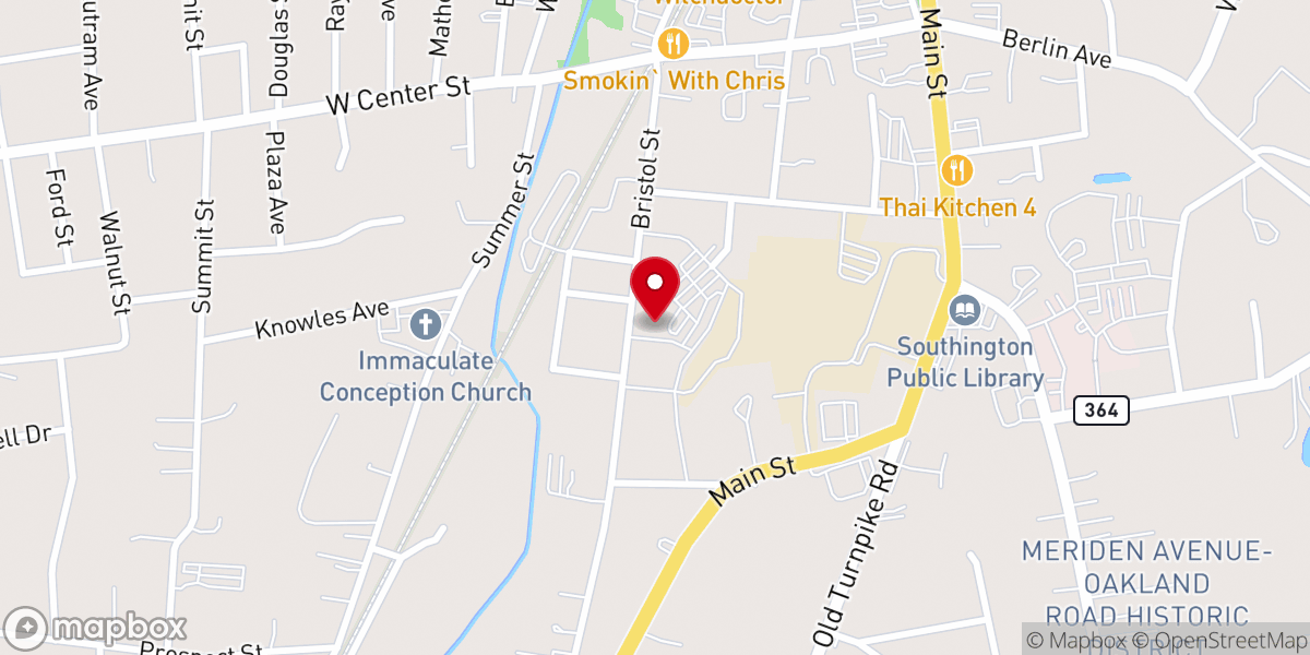 Map showing location of St. Luke Parish Office-Former St. Thomas Church