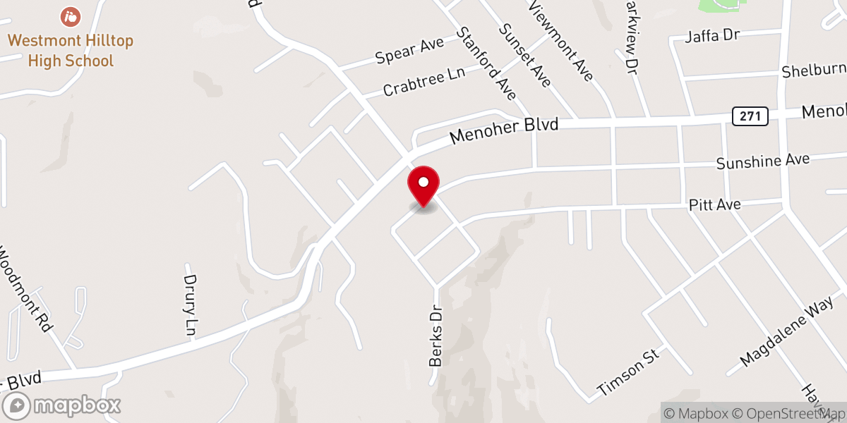 Map showing location of Westmont Church of the Brethren
