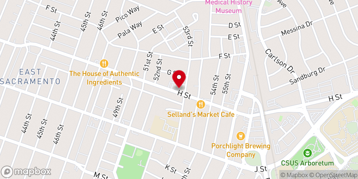 Map showing location of The Table at Central United Methodist Church