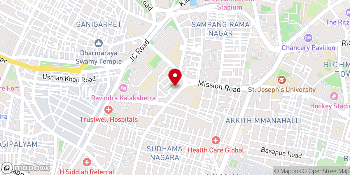 Map showing location of CSI St. Peter's Telugu Church