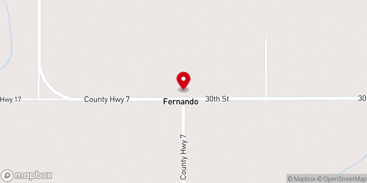 Map showing location of St. Matthew's Lutheran Church