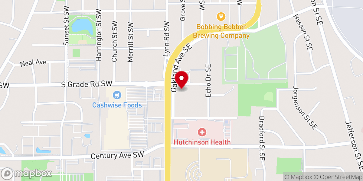 Map showing location of River of Hope Lutheran ELCA