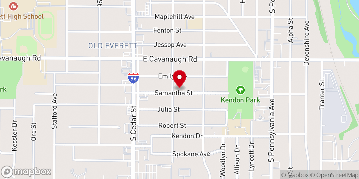 Map showing location of First Spiritualist Church