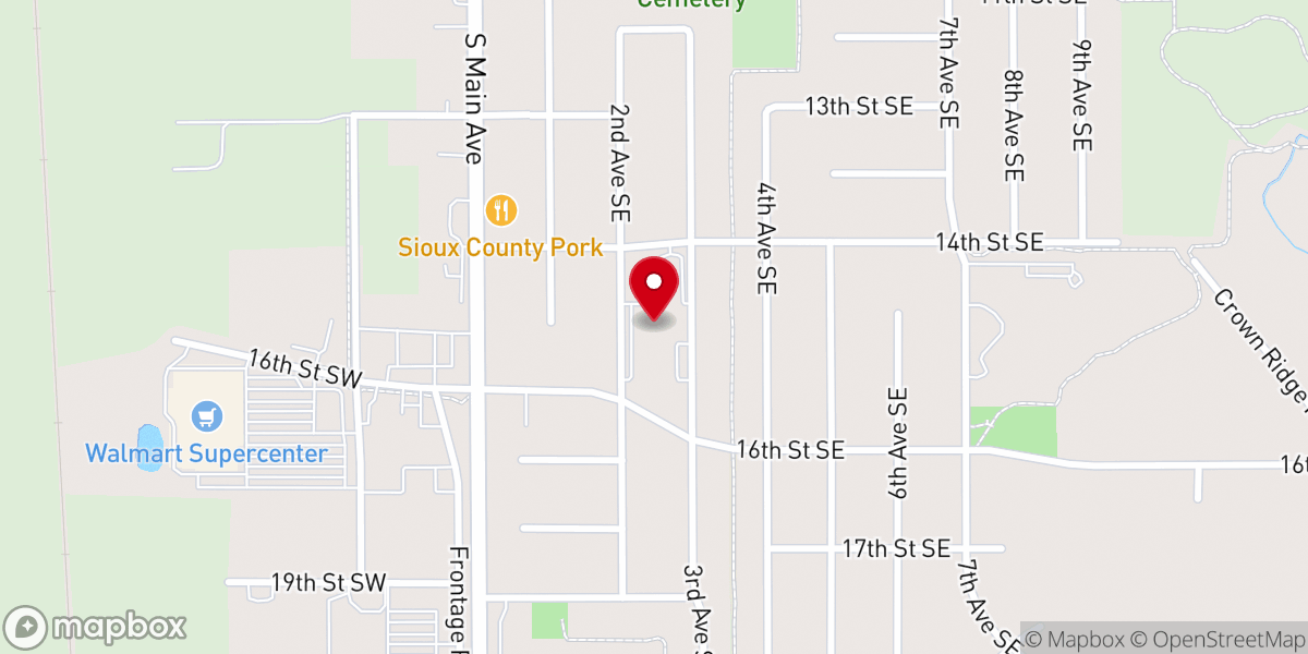 Map showing location of New Life Church