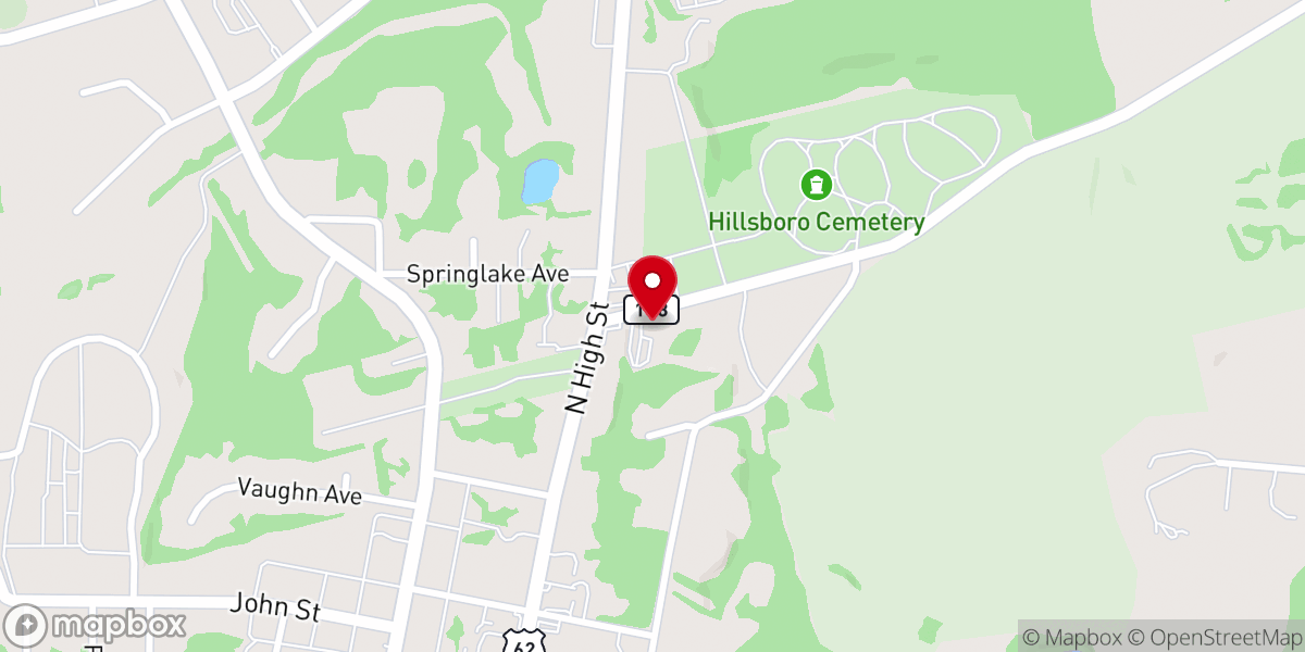 Map showing location of Northside Church of Christ