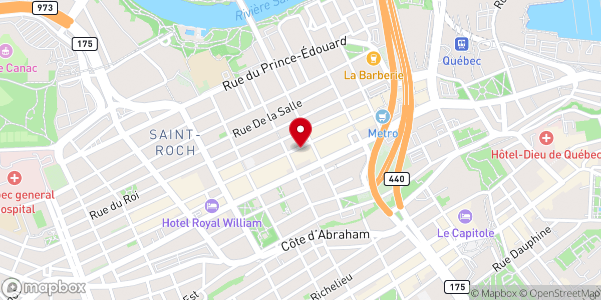 Map showing location of Église de Scientologie de Québec