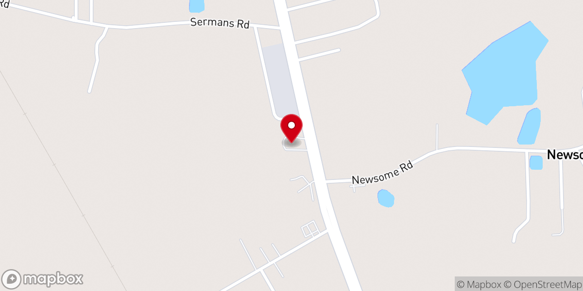 Map showing location of Trinity Baptist Church