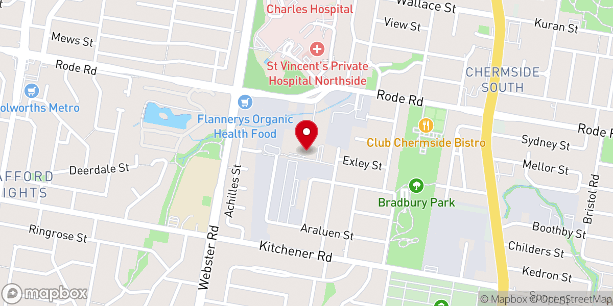 Map showing location of City North Baptist Church