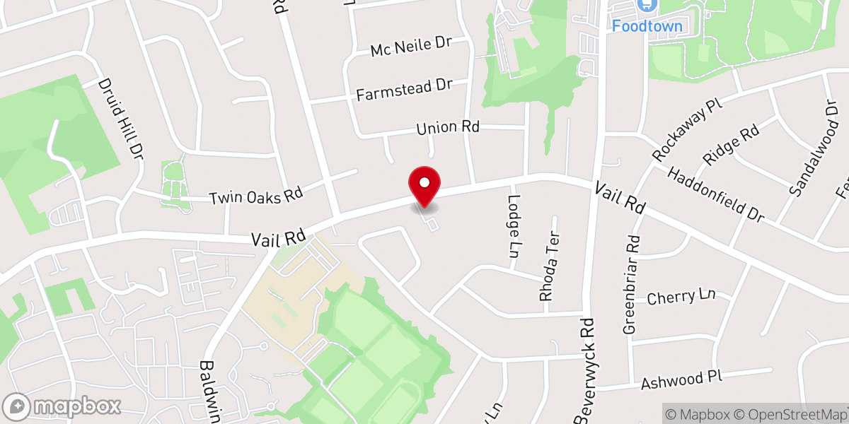 Map showing location of Living Waters Church