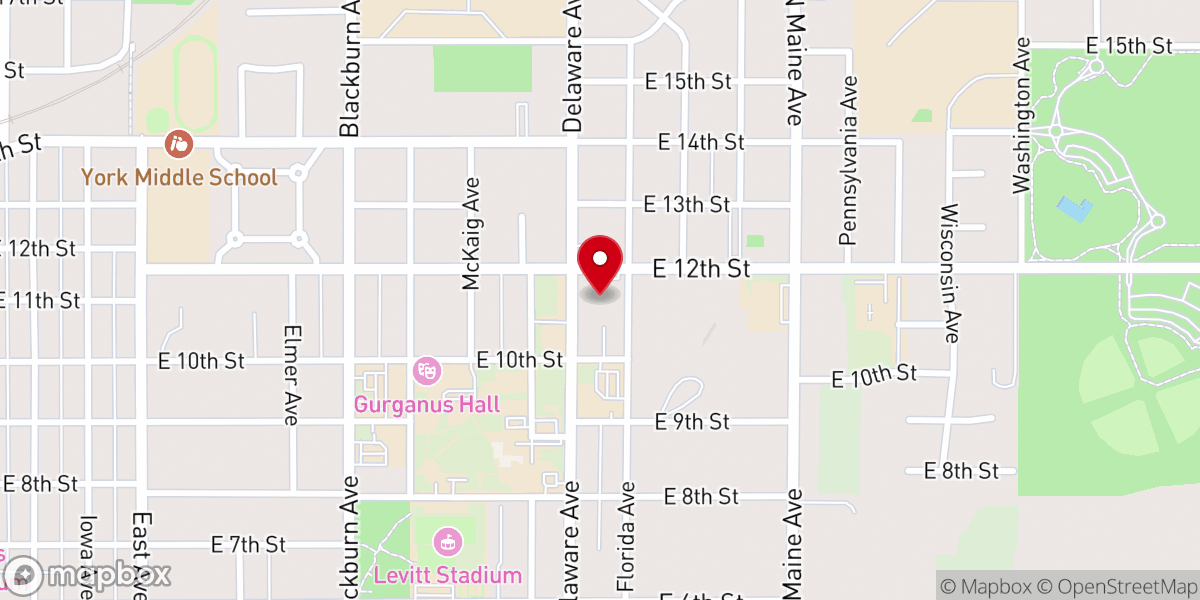 Map showing location of East Hill Church of Christ