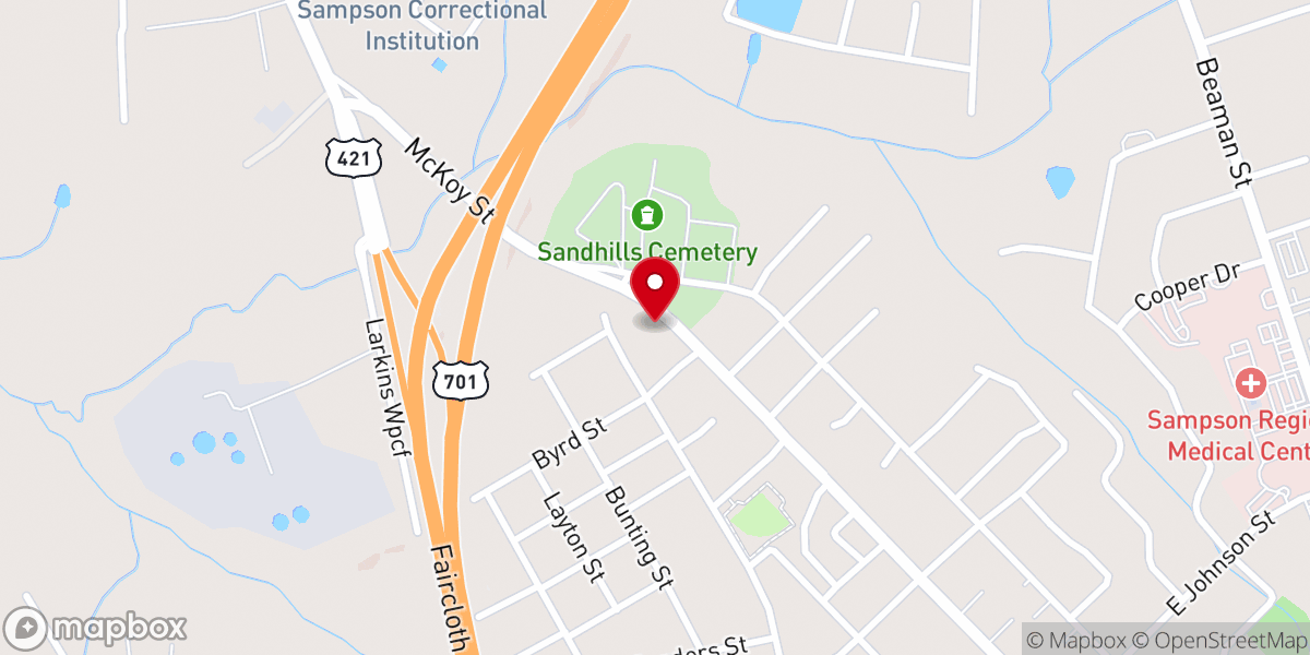 Map showing location of Morning Star Holy Church