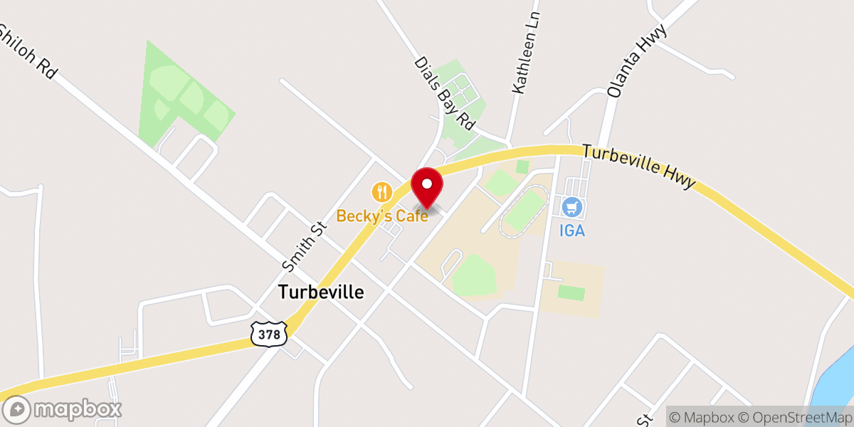 Map showing location of First Baptist Church Parsonage