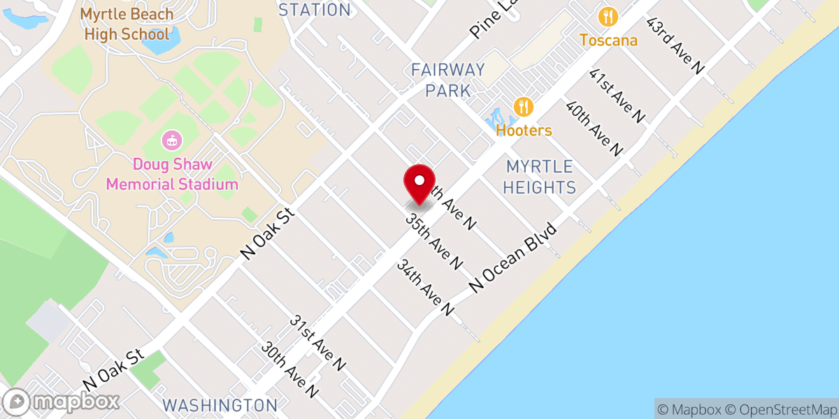 Map showing location of St Andrew Catholic Church Parish Office