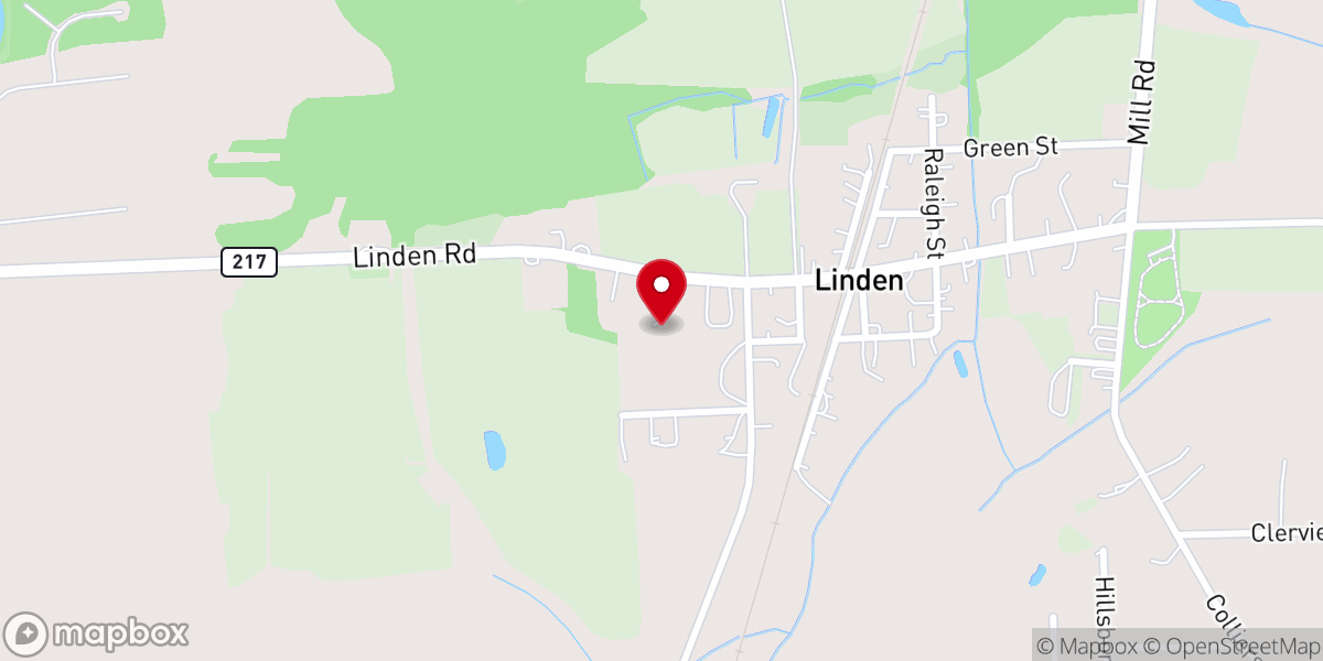 Map showing location of Sardis Presbyterian Church