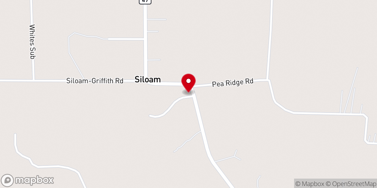 Map showing location of Siloam Methodist Church